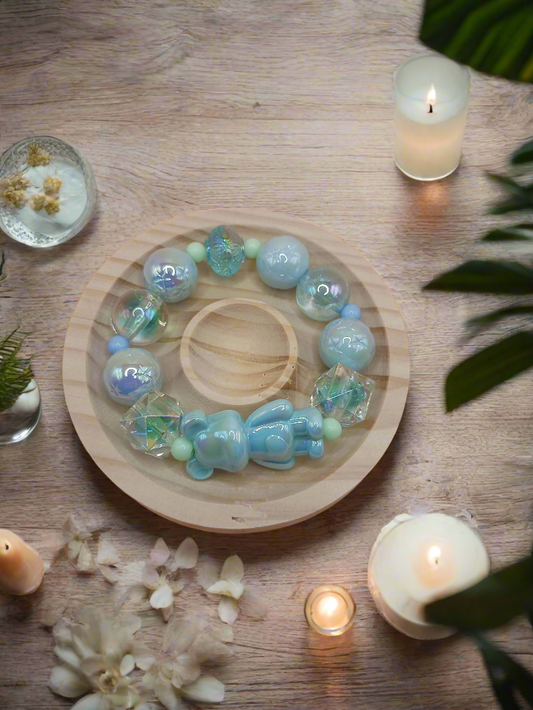 Blue Ocean Wave with Bear (Small/Medium)